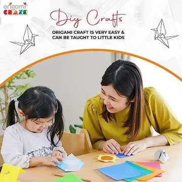 Origami Paper 500 Sheets Premium Quality for Arts and Crafts 6" Square Sheets 20 Vibrant Colours Same Colour on Both Sides 100 Design Ebook Included (See Back of Cover for Download info)