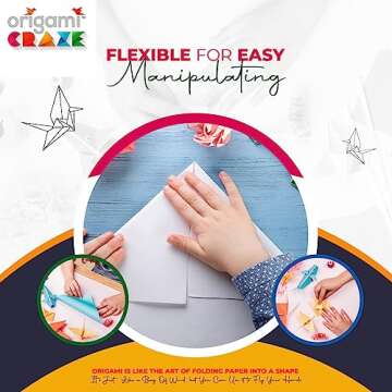 Origami Paper 500 Sheets Premium Quality for Arts and Crafts 6" Square Sheets 20 Vibrant Colours Same Colour on Both Sides 100 Design Ebook Included (See Back of Cover for Download info)