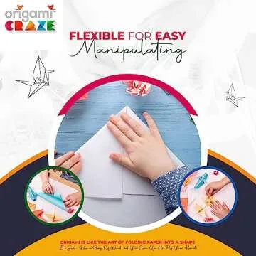 Origami Paper 500 Sheets Premium Quality for Arts and Crafts 6" Square Sheets 20 Vibrant Colours Same Colour on Both Sides 100 Design Ebook Included (See Back of Cover for Download info)