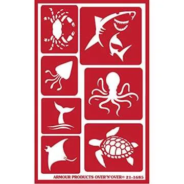 3 Armour Etch Reusable Glass Etching Stencils Set