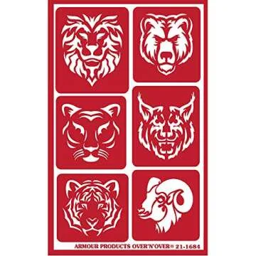 3 Armour Etch Reusable Glass Etching Stencils Set