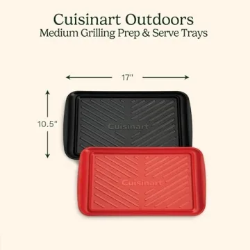 Cuisinart Grilling Prep & Serve Trays - Black & Red