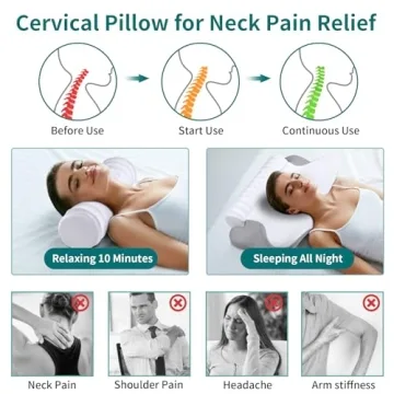 Cervical Neck Pillow - 2 in 1 Memory Foam Relief