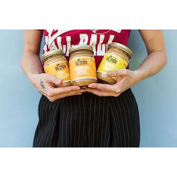 Big Spoon Roasters Wag Butter Banana Flax - Peanut Butter for Dogs - All Natural & Healthy Dog Peanut Butter - Puppy Treats & Snacks – No Gluten, Soy, or Palm – Made in The USA - 13 Ounce Jar