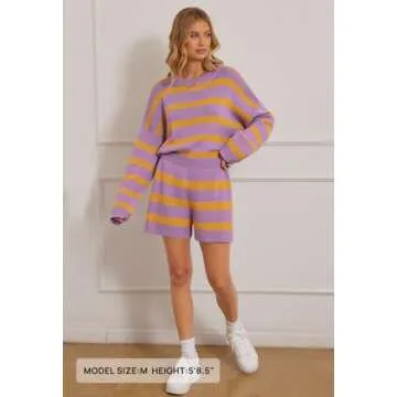 MEROKEETY Women's Chic Lounge Set - Stylish Comfort In Purple