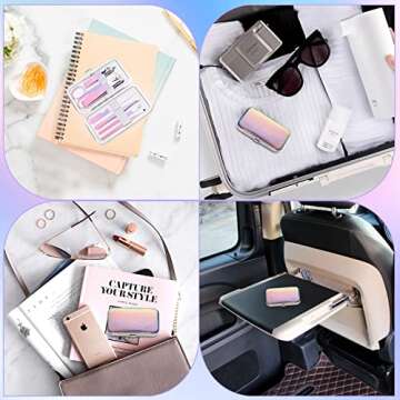 Aceoce Manicure Set Women Nail Clippers Professional Manicure Pedicure Kit Stainless Steel Nail Cutters Grooming Kit Personal Care Tools with Travel Case Gift for Women Gradual Purple