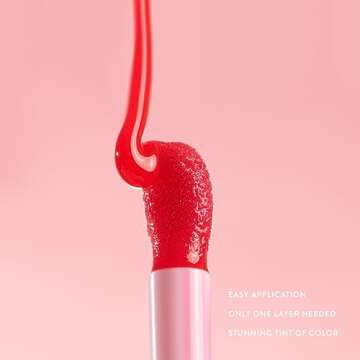 Poppi Cosmetics Dreamy Gleamy Tinted Lip Oil, Moisturizing, Shiny, Cruelty-Free, Vegan, Hydrating, Non-Sticky Tinted Lip Gloss, 5ml (Kiss & Tell)