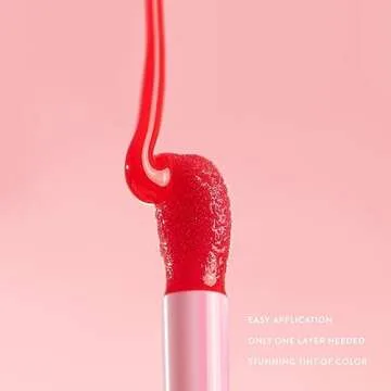 Poppi Cosmetics Dreamy Gleamy Tinted Lip Oil, Moisturizing, Shiny, Cruelty-Free, Vegan, Hydrating, Non-Sticky Tinted Lip Gloss, 5ml (Kiss & Tell)