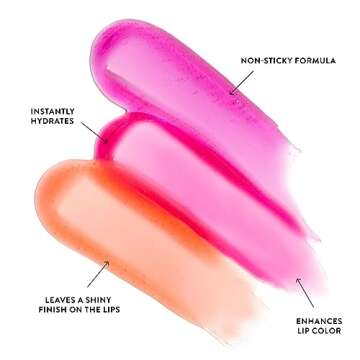 Poppi Cosmetics Dreamy Gleamy Tinted Lip Oil, Moisturizing, Shiny, Cruelty-Free, Vegan, Hydrating, Non-Sticky Tinted Lip Gloss, 5ml (Kiss & Tell)