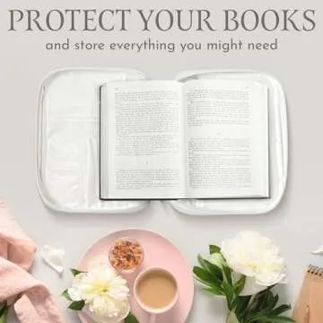 Elegant White Marble PU Leather Bible Case for Women