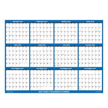 2023 Large Wall Calendar - Erasable & Reversible Planner
