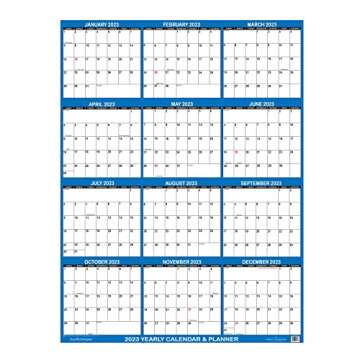 2023 Large Wall Calendar - Erasable & Reversible Planner