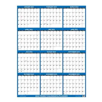 2023 Large Wall Calendar - Erasable & Reversible Planner