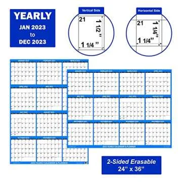 2023 Large Wall Calendar - Erasable & Reversible Planner