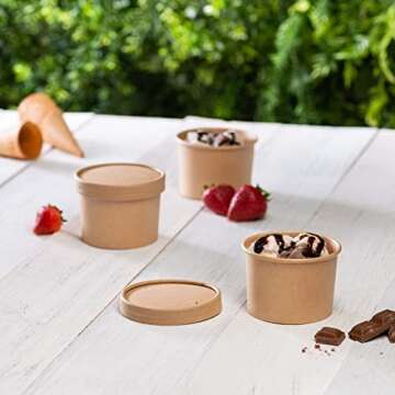 Comfy Package GUSTO 12 oz. Paper Containers with Vented Lids