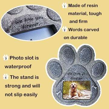 HINUGO Pet Memorial Stones: Heartfelt Pet Loss Gifts for Indoor & Outdoor Display