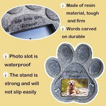 HINUGO Pet Memorial Stones: Heartfelt Pet Loss Gifts for Indoor & Outdoor Display