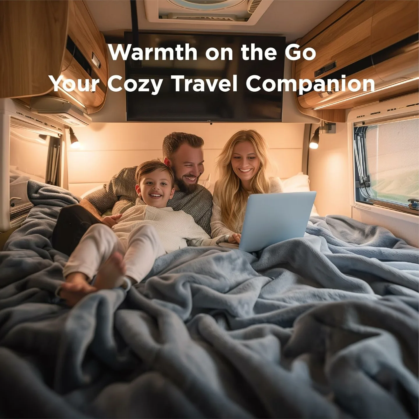 Cozy Grey Fleece Queen Blanket - Bedsure 90x90