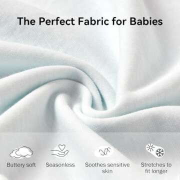 Okayinn BubblePanda Rayon Made From Bamboo Baby Pajamas Baby Clothes for Boys Girls Unisex Zip-Front Non-Slip Onesie Sleeper