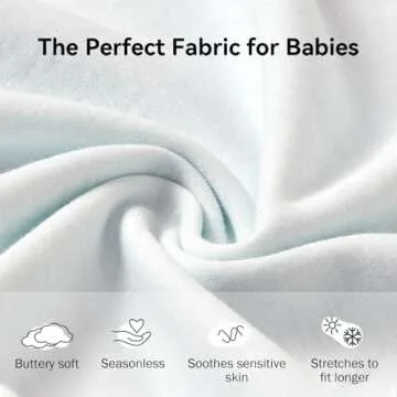 Okayinn BubblePanda Rayon Made From Bamboo Baby Pajamas Baby Clothes for Boys Girls Unisex Zip-Front Non-Slip Onesie Sleeper