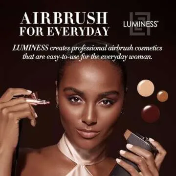 Luminess Air Basic Airbrush Makeup Kit and 9-Piece Silk 4-In-1 Airbrush Foundation Starter System, Medium Coverage - Quick, Easy and Long Lasting Application - Includes Primer, Blush and Glow