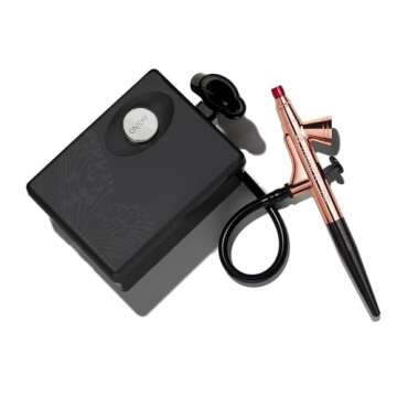 Luminess Air Basic Airbrush Makeup Kit and 9-Piece Silk 4-In-1 Airbrush Foundation Starter System, Medium Coverage - Quick, Easy and Long Lasting Application - Includes Primer, Blush and Glow