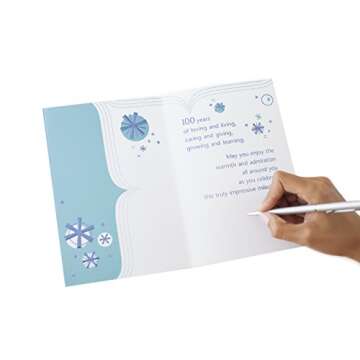 Hallmark 100th Birthday Greeting Card (100th with Confetti)