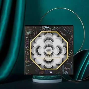 DYSILK False Lashes Fake Eyelashes - Mink Lashes Fluffy 7 Pairs 6D Mink Lashes Wispy Faux Mink Eyelashes Lashes Natural Look Eye Lashes Long Lashes Pack Reusable Eyelashes |007