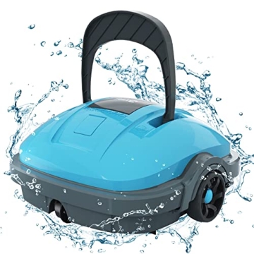 WYBOT Cordless Robotic Pool Cleaner, Automatic Pool Vacuum, Powerful Suction, IPX8 Waterproof, Dual-...