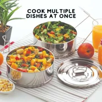 Stackable Stainless Steel Insert Pans - 6QT- Inserts for Instant Pot - Pan for Instapot - Accessories for Instant Pot- FITS 6 QT & Above - Pressure Cooker Steamer Pan Accessories