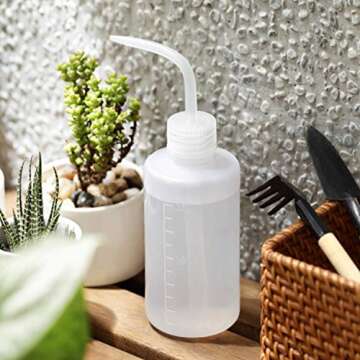 Axe Sickle 3 Pcs Plastic Safety Squeeze Bottle 250 mL Wash Bottle Watering Tool, Lab Tip Liquid Storage, 8oz / 3 Bottle.