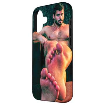 iPhone 16 Man Feet Case - Unique LGBTQ+ Art for the Bold