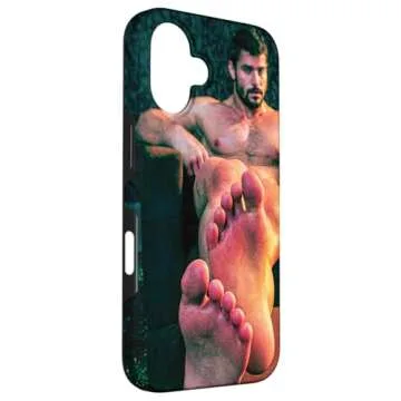 Unique iPhone 16 Man Feet Case for Bold LGBTQ+ Art