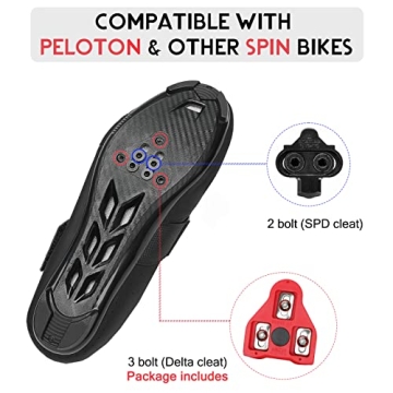 VikoViren Unisex Peloton Cycling Shoes with Delta Cleats