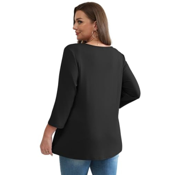 Chic 3/4 Length Sleeve Women's Tops for Every Occasion