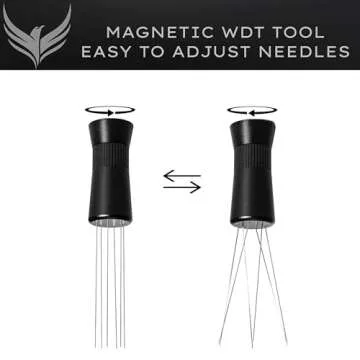 KNODOS WDT Tool Espresso Stirrer Distrubution Tool Adjustable Coffee Needle Distributor 0.25mm & 0.4mm / Premium Espresso Machine Accessories for Puck Prep (Model A)