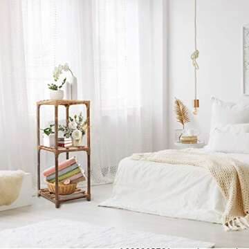 cfmour Wood Plant Stand - Stylish 3 Tier Indoor Outdoor Rack