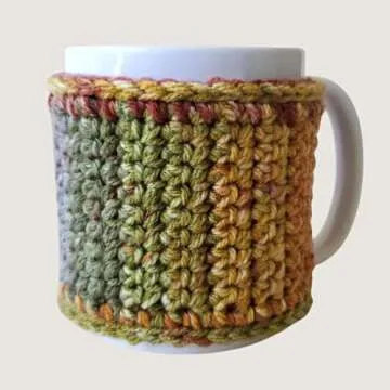 Fall Coffee Mug Cozy Sleeve, Autumn Tea Cozy, Spiced Cedar Cup Cover