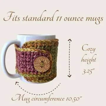 Fall Coffee Mug Cozy Sleeve, Autumn Tea Cozy, Spiced Cedar Cup Cover