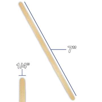 50 7" Inch Wood Paint, Stain, Resin, Epoxy Mixing/Stir Sticks (Pack of 50)