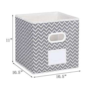 MAX Houser Fabric Cloth Storage Bins,Foldable Storage Cubes Organizer Baskets with Dual Handles for ...