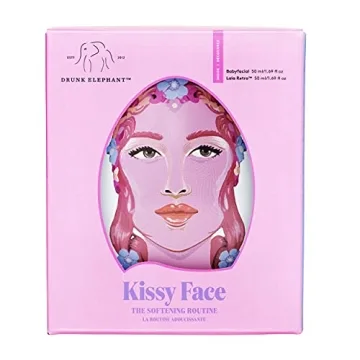 Drunk Elephant Kissy Face Skin Kit – Full Sized Babyfacial Skin Care Routine Set. T.L.C. Sukari Babyfacial and Lala Retro Whipped Cream, 50ml each. Moisturizing and Smoothing Skin Care