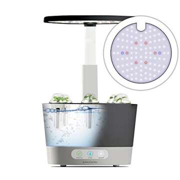 AeroGarden 360-Black w/Heirloom Salad Gr Harvest 360 Indoor Hydroponic Garden, Black
