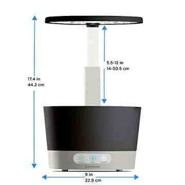 AeroGarden 360-Black w/Heirloom Salad Gr Harvest 360 Indoor Hydroponic Garden, Black
