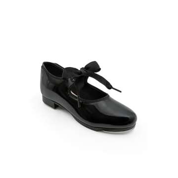Capezio Women's N625 Jr. Tyette Tap Shoe, Black Patent, 7
