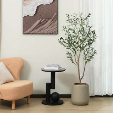 OAKRED Artificial Olive Tree,4FT Tall Fake Plant Faux Olive Plants for Indoor,Natural Fake Tree,Artificial Silk Plants for Office Home Living Room Floor Patio Greening Porch Decor,Set of 1