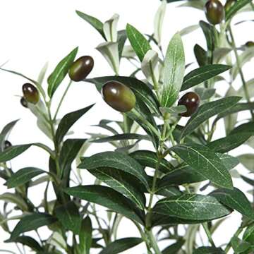 OAKRED Artificial Olive Tree,4FT Tall Fake Plant Faux Olive Plants for Indoor,Natural Fake Tree,Artificial Silk Plants for Office Home Living Room Floor Patio Greening Porch Decor,Set of 1