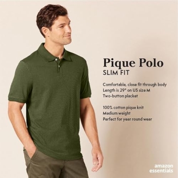 Stylish Amazon Essentials Slim Fit Polo Shirt for Men