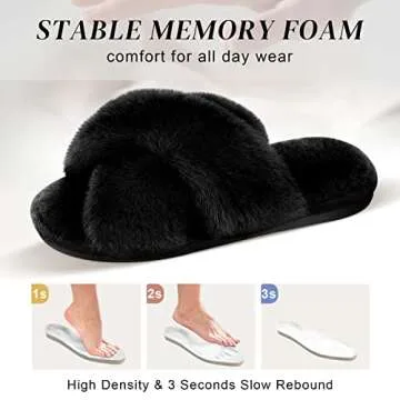Parlovable Women's Comfy Fuzzy Slippers for All-Day Use