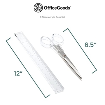 Elegant OfficeGoods Acrylic Desk Set for Stylish Workspaces